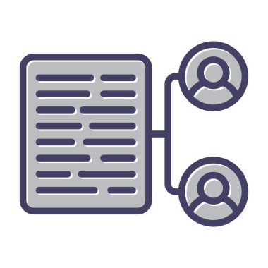 Belge İşbirliği simgesi, vektör illüstrasyonu basit tasarım