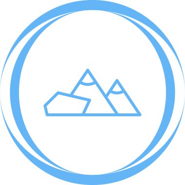 dağlar web simgesi, vektör çizim 