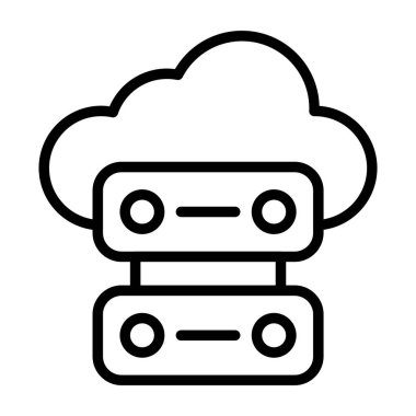 Modern Veri Merkezi simgesinin vektör illüstrasyonu     