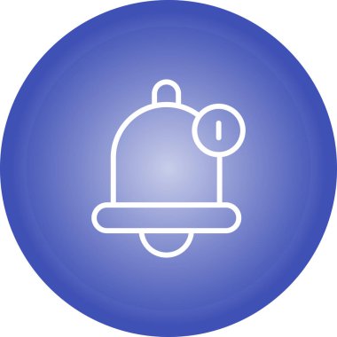 Anımsatıcı çan simgesi, vektör illüstrasyonu basit tasarım