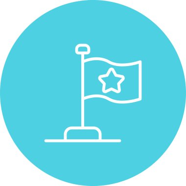 bayrak web simgesi, vektör illüstrasyonu