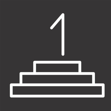 Kazanan simgesinin vektör illüstrasyonu 