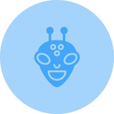 Uzaylı web simgesi, basit vektör illüstrasyonu 