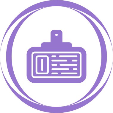 Kimlik kartı belgesi simgesi, vektör illüstrasyonu 