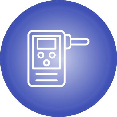 Breathalyzer web simgesinin vektör illüstrasyonu