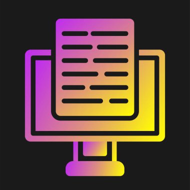 Belge sunumu. Web simgesi basit tasarım