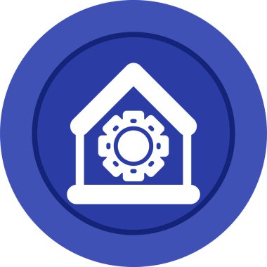 Ev. Web simgesi basit illüstrasyon 