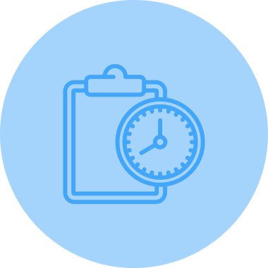 Saat simgesine sahip pano, zaman yönetimi işareti, vektör illüstrasyonu  