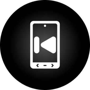 akıllı telefon oynatıcı simgesi, vektör illüstrasyonu basit tasarım