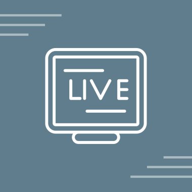 Live Stream modern simgesinin vektör illüstrasyonu