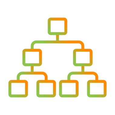 Karar ağaçları. Web simgesi basit illüstrasyon