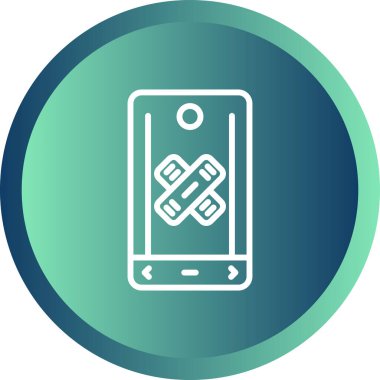 Akıllı telefon vektör web simgesi üzerine alçı 