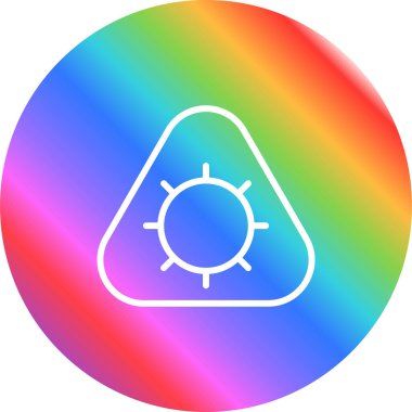 Uyarı levhası. Web simgesi vektör illüstrasyonu