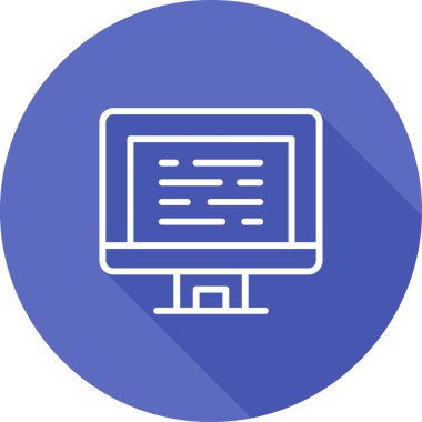 Masaüstü Bilgisayar Web simgesi vektör çizimi
