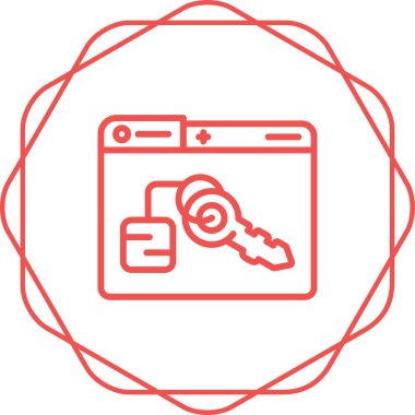 anahtar simgesi, vektör illüstrasyonu 