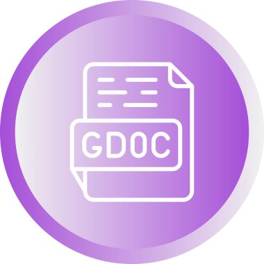 Gdoc file icon, document icon, vector illustration  clipart