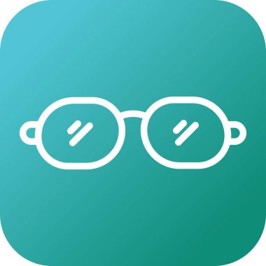 Gözlük Simgesi Vektör Tasarım Şablonu Moda Biçimi