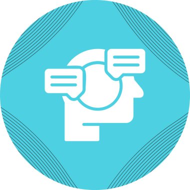 Doğal Dil İşlem Web simgesi vektör illüstrasyonu