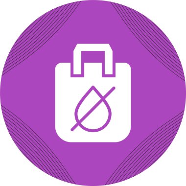 Vektör illüstrasyon simgesi Su geçirmez çanta