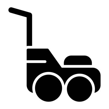 Çim biçme makinesi. Web simgesi basit illüstrasyon
