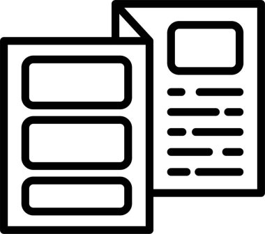 Broşür simgesi, vektör illüstrasyonu basit tasarım