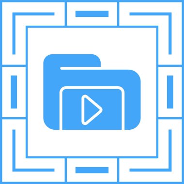 Video player vector icon design 