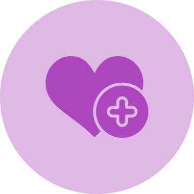 çapraz simge vektör illüstrasyonlu kalp 