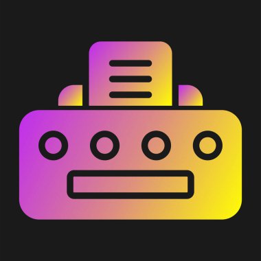 Yazıcı. Web simgesi basit tasarım