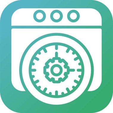 Web Tarayıcı Web simgesi, basit illüstrasyon 