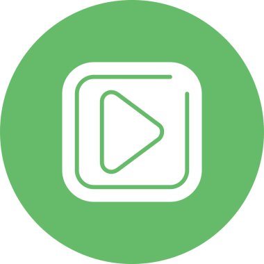 kare simgesi, vektör illüstrasyonunu çal