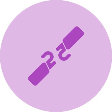 Kırık Kablo web simgesi, basit illüstrasyon 