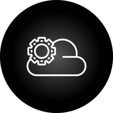 Bulut ağı simgesi, vektör illüstrasyonu. bulut simgesi