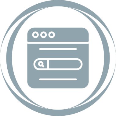 Arama motoru optimizasyon simgesi, vektör illüstrasyonu basit tasarım