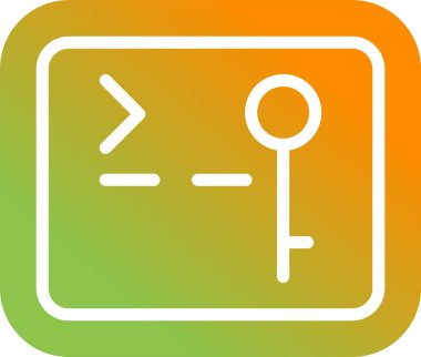 SSH Erişim simgesi, vektör illüstrasyonu basit tasarım