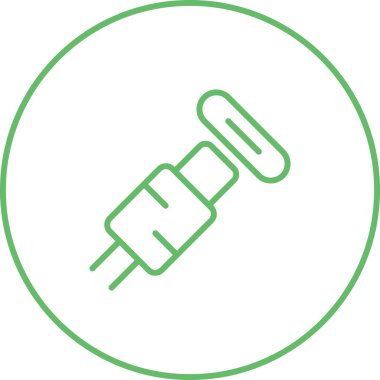 usb kablo simgesi, vektör illüstrasyonu basit tasarım