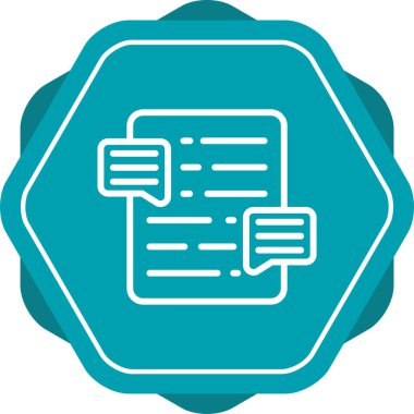 Yorum belgesi. Web simgesi basit illüstrasyon