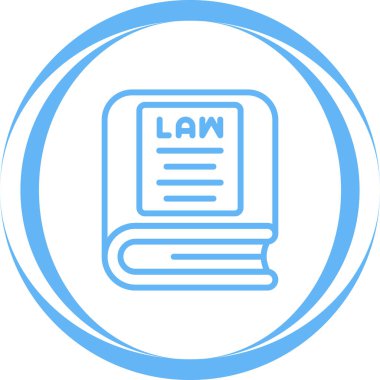 Hukuk kitabı simgesi vektör özeti çizimi