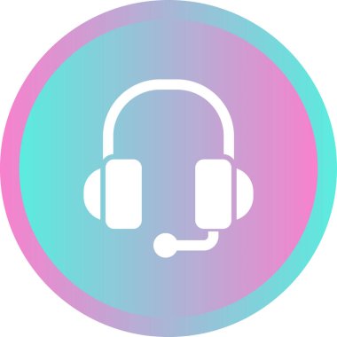 kulaklık web simgesi, vektör çizim