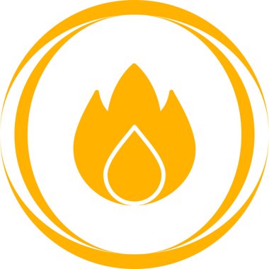 Alevler. Web simgesi basit illüstrasyon 