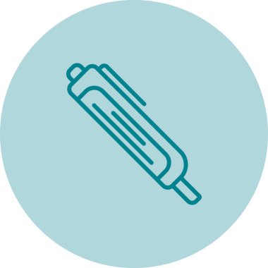 Voltaj dedektörü kalem simgesi, vektör illüstrasyonu basit tasarım