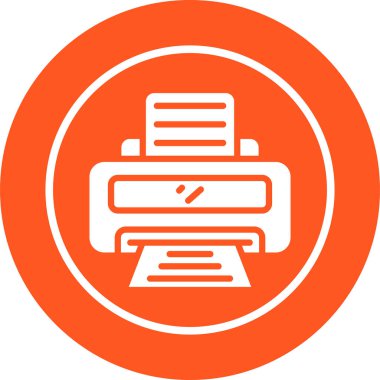 Yazıcı simgesinin vektör illüstrasyonu 