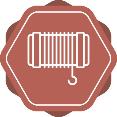 Halatı çeken kablo. Web simgesi basit illüstrasyon