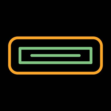 USB Portu modern simgesinin vektör illüstrasyonu 