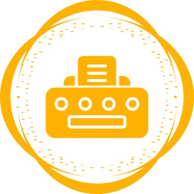 Yazıcı. Web simgesi basit tasarım