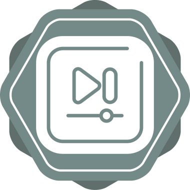 Video Sonraki Parça Kare simgesinin vektör illüstrasyonu