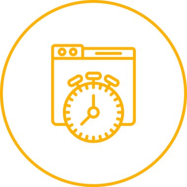 Basit bir kronometre. vektör simgesi