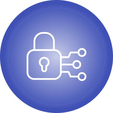 Kilit simgesi, Ağ Güvenliği sembolü, vektör illüstrasyonu. düz tasarım biçimi 