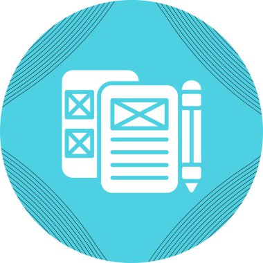Düşük Sadakat Prototip Vektör Satır Simgesi Tasarımı