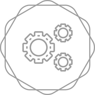 dişli web simge vektör çizim 