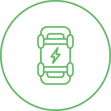 Elektrik Kaykayı web simgesi, basit vektör illüstrasyonu 